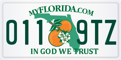FL license plate 0119TZ