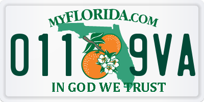 FL license plate 0119VA