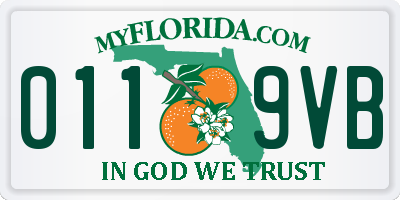 FL license plate 0119VB