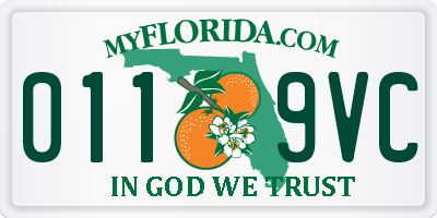 FL license plate 0119VC