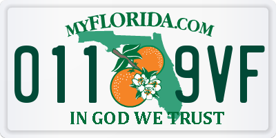 FL license plate 0119VF