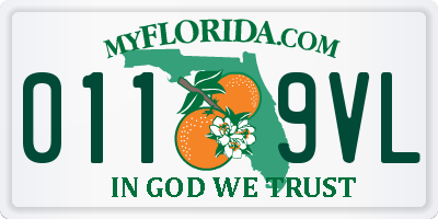 FL license plate 0119VL