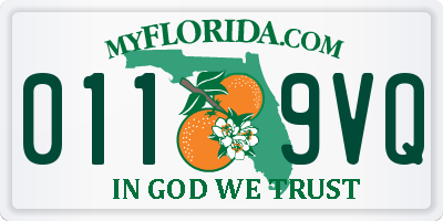 FL license plate 0119VQ
