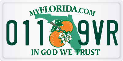 FL license plate 0119VR