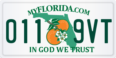 FL license plate 0119VT