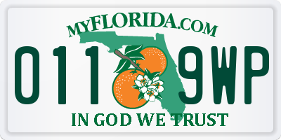FL license plate 0119WP