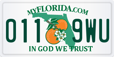 FL license plate 0119WU