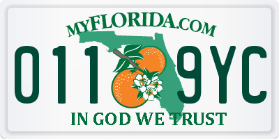 FL license plate 0119YC