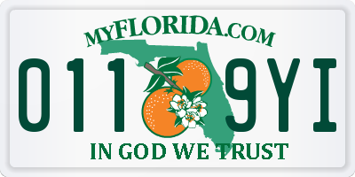 FL license plate 0119YI