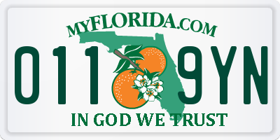 FL license plate 0119YN