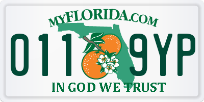FL license plate 0119YP