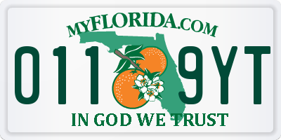 FL license plate 0119YT