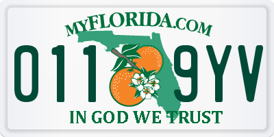 FL license plate 0119YV
