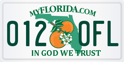 FL license plate 0120FL