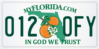 FL license plate 0120FY