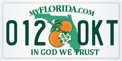 FL license plate 0120KT