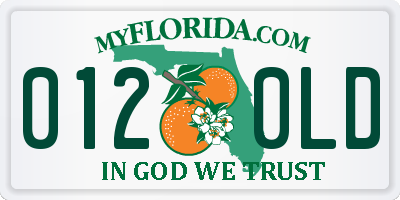 FL license plate 0120LD