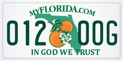 FL license plate 0120OG
