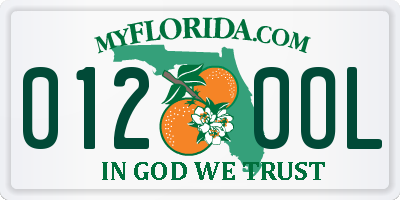 FL license plate 0120OL