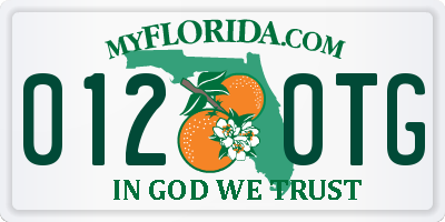 FL license plate 0120TG