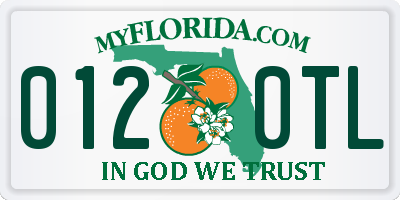 FL license plate 0120TL