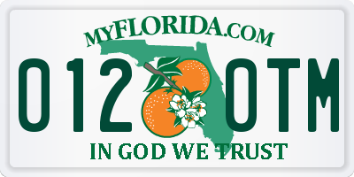 FL license plate 0120TM