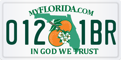 FL license plate 0121BR