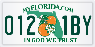 FL license plate 0121BY
