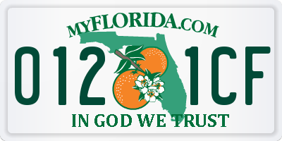 FL license plate 0121CF
