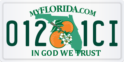 FL license plate 0121CI