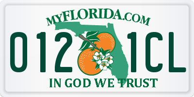 FL license plate 0121CL