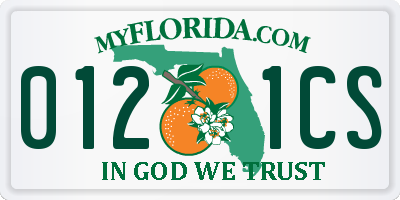 FL license plate 0121CS