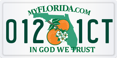 FL license plate 0121CT