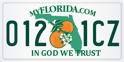 FL license plate 0121CZ