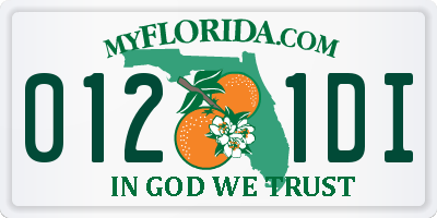 FL license plate 0121DI