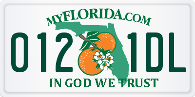 FL license plate 0121DL