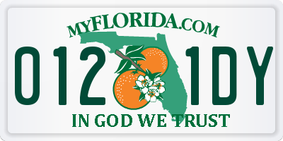 FL license plate 0121DY