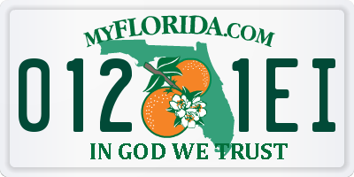 FL license plate 0121EI