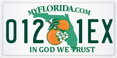 FL license plate 0121EX