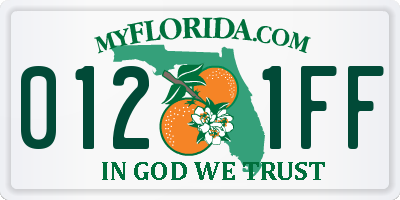 FL license plate 0121FF