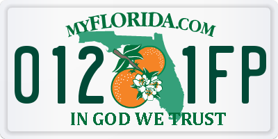 FL license plate 0121FP