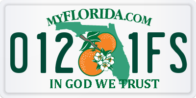 FL license plate 0121FS