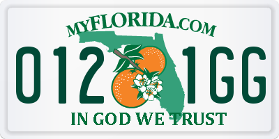 FL license plate 0121GG
