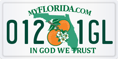 FL license plate 0121GL