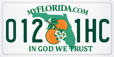 FL license plate 0121HC