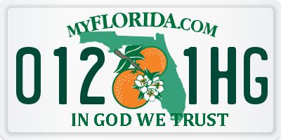 FL license plate 0121HG