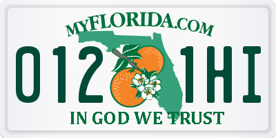 FL license plate 0121HI