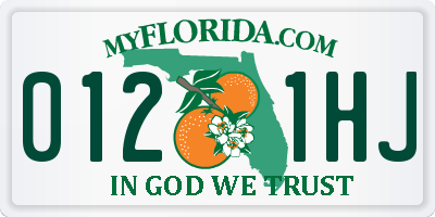 FL license plate 0121HJ