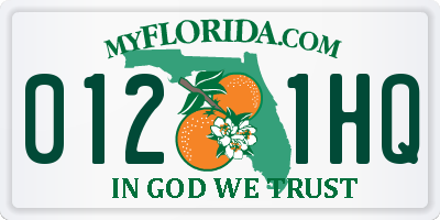 FL license plate 0121HQ