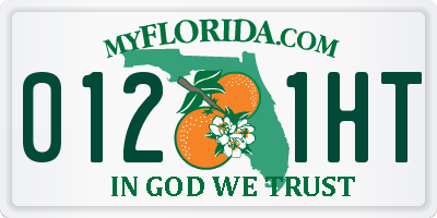 FL license plate 0121HT